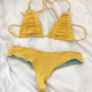 Yellow Thong Swimsuit